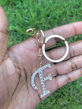 Load image into Gallery viewer, ADD Gold Crystal Personalized Initial Letter Keychain to Squeeze Tube
