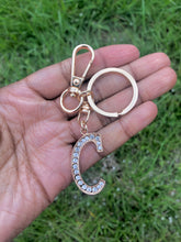 Cargar imagen en el visor de la galería, ADD Gold Crystal Personalized Initial Letter Keychain to Squeeze Tube