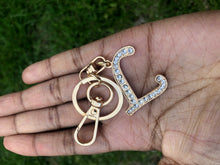 Cargar imagen en el visor de la galería, ADD Gold Crystal Personalized Initial Letter Keychain to Squeeze Tube